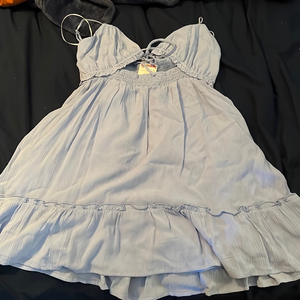 Large baby blue summer dress